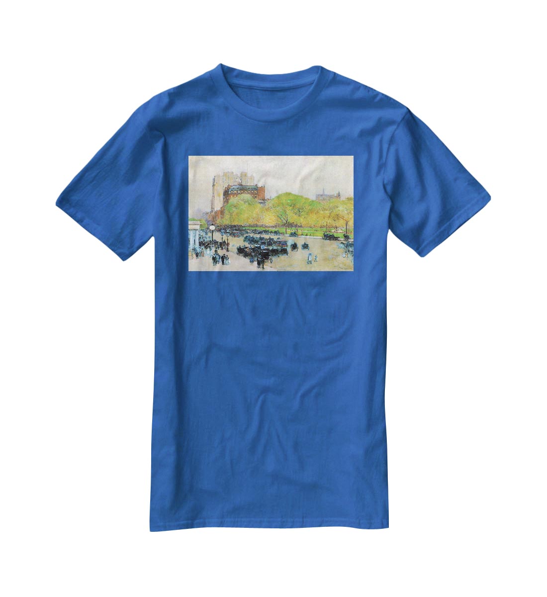 Spring morning in the heart of the city by Hassam T-Shirt - Canvas Art Rocks - 2