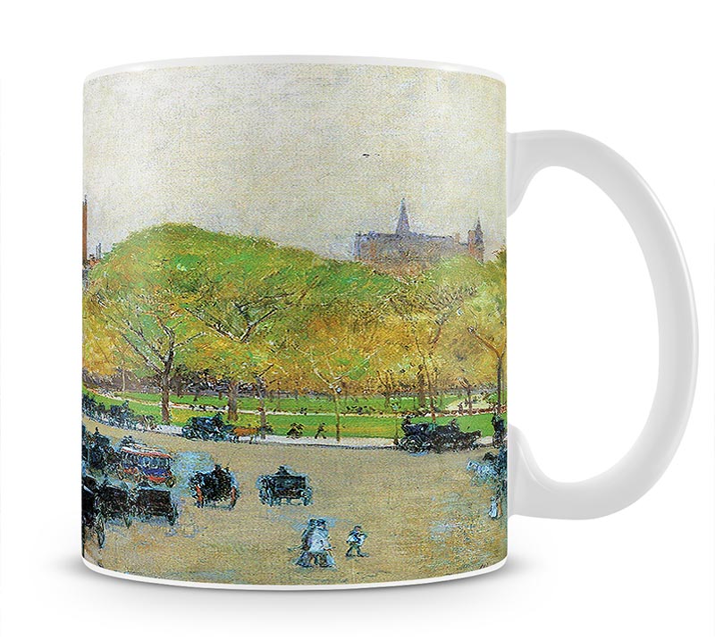 Spring morning in the heart of the city by Hassam Mug - Canvas Art Rocks - 1