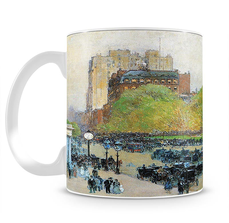 Spring morning in the heart of the city by Hassam Mug - Canvas Art Rocks - 1