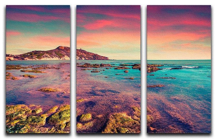 Spring sunset from the Giallonardo 3 Split Panel Canvas Print - Canvas Art Rocks - 1