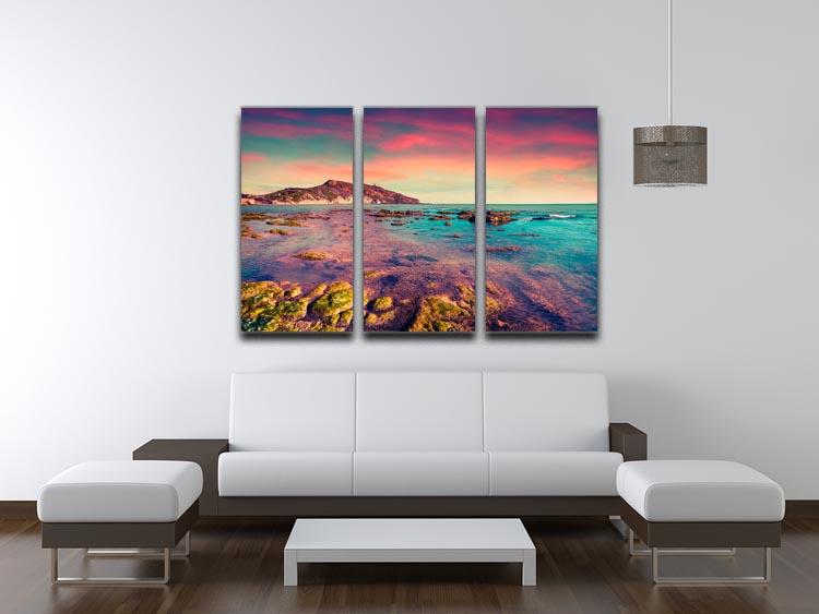 Spring sunset from the Giallonardo 3 Split Panel Canvas Print - Canvas Art Rocks - 3