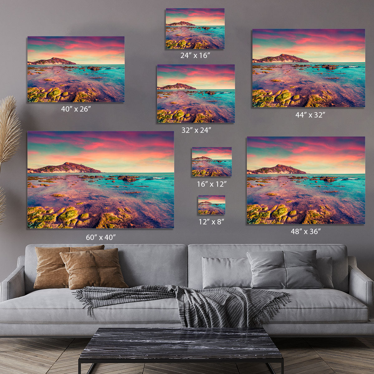 Spring sunset from the Giallonardo Canvas Print or Poster - Canvas Art Rocks - 7