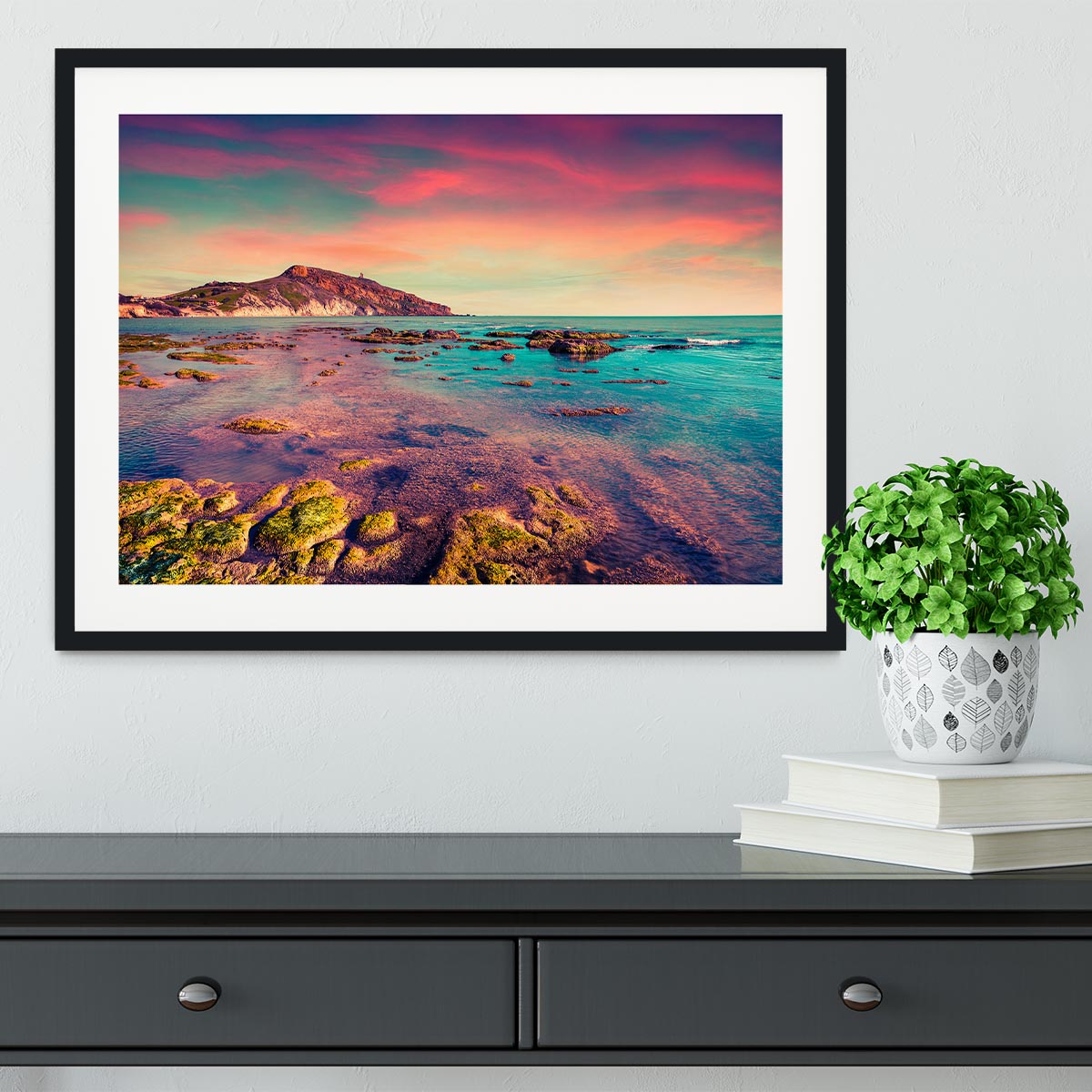Spring sunset from the Giallonardo Framed Print - Canvas Art Rocks - 1