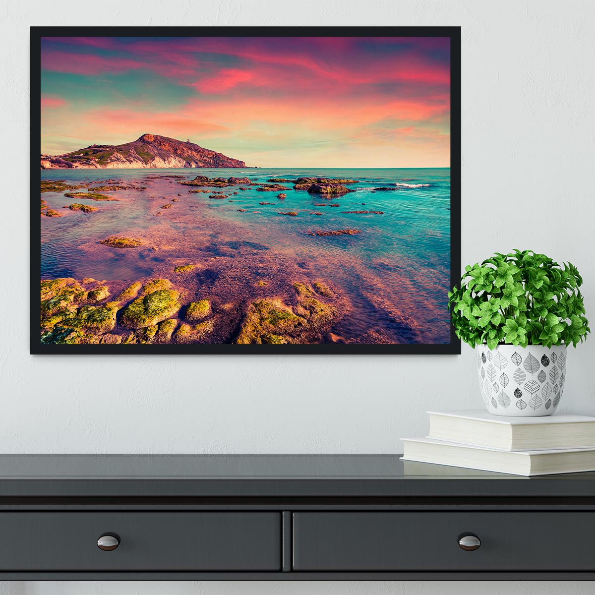 Spring sunset from the Giallonardo Framed Print - Canvas Art Rocks - 2