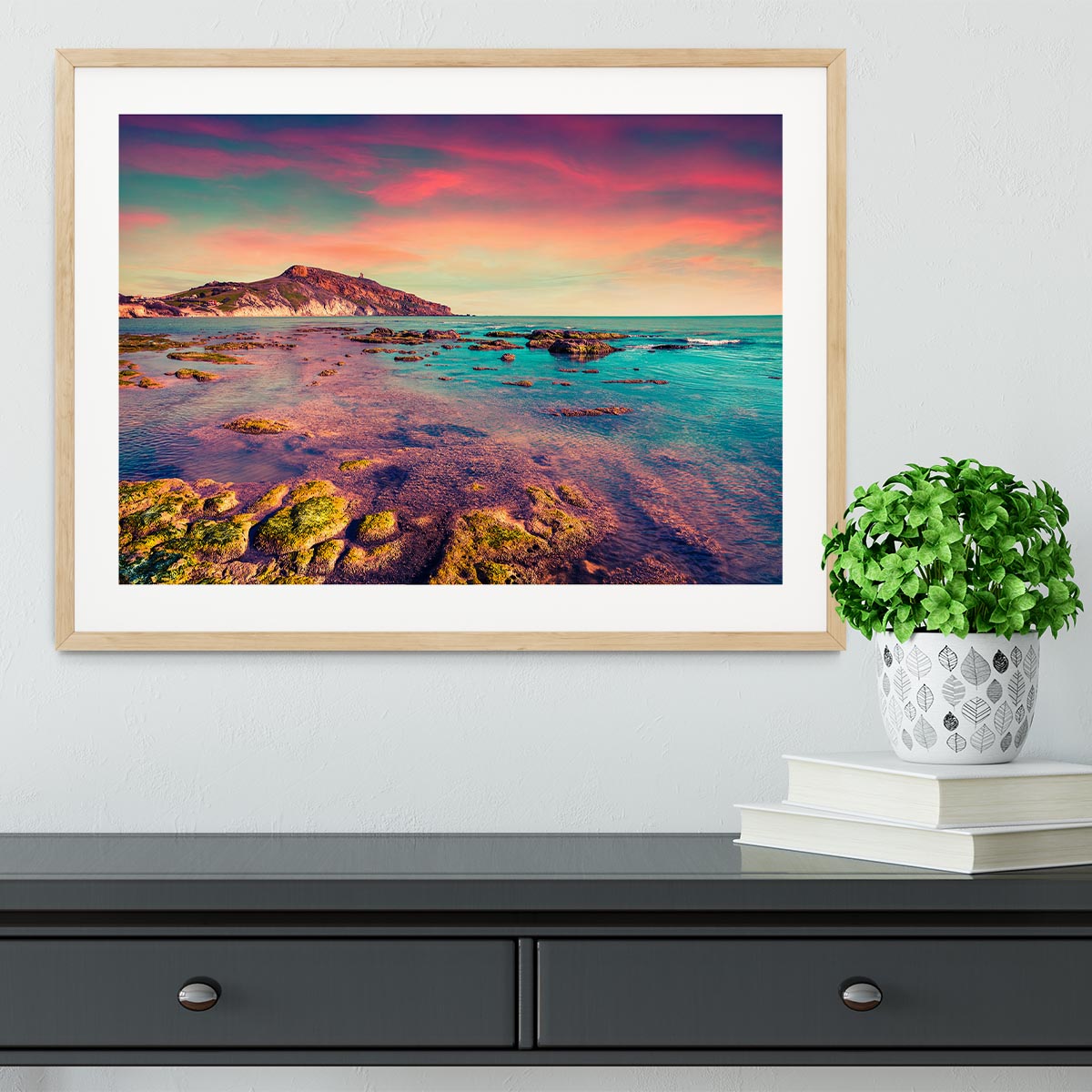 Spring sunset from the Giallonardo Framed Print - Canvas Art Rocks - 3
