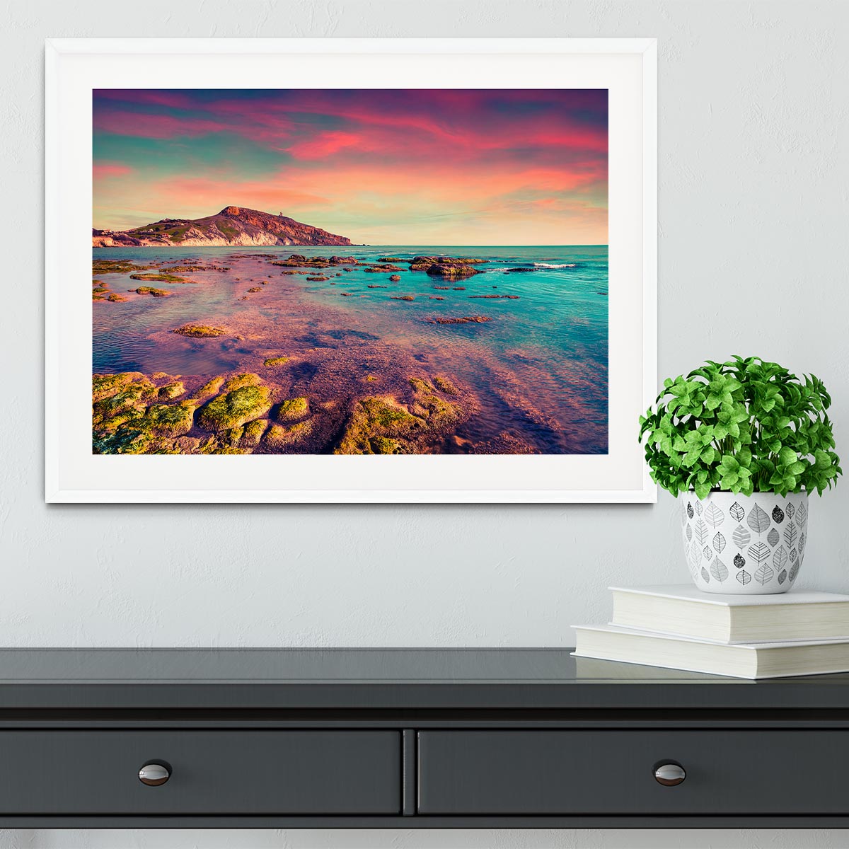 Spring sunset from the Giallonardo Framed Print - Canvas Art Rocks - 5