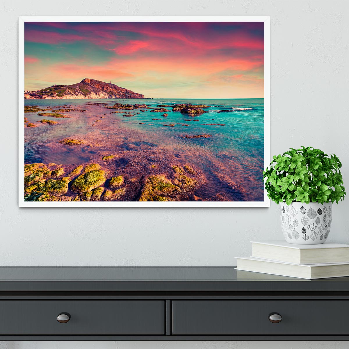 Spring sunset from the Giallonardo Framed Print - Canvas Art Rocks -6