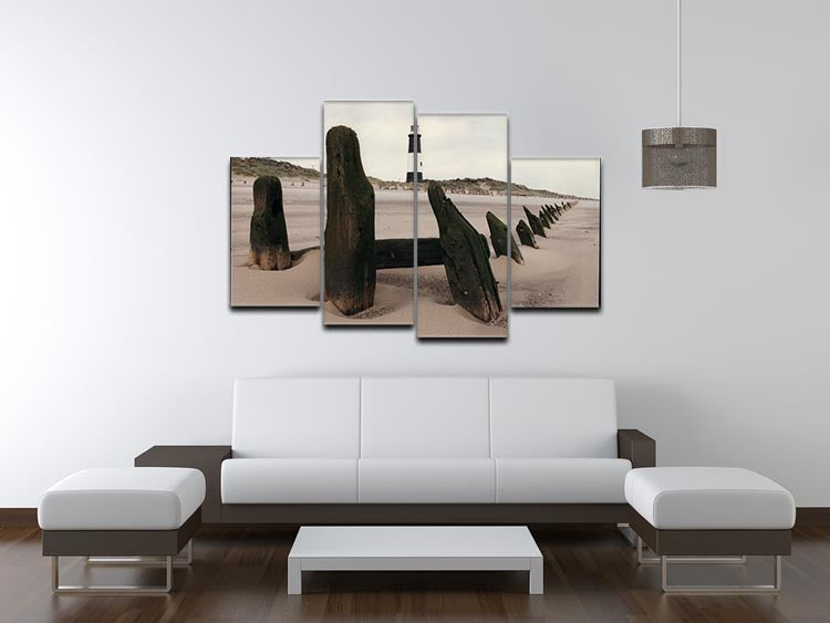 Spurn Point Lighthouse 4 Split Panel Canvas - Canvas Art Rocks - 3