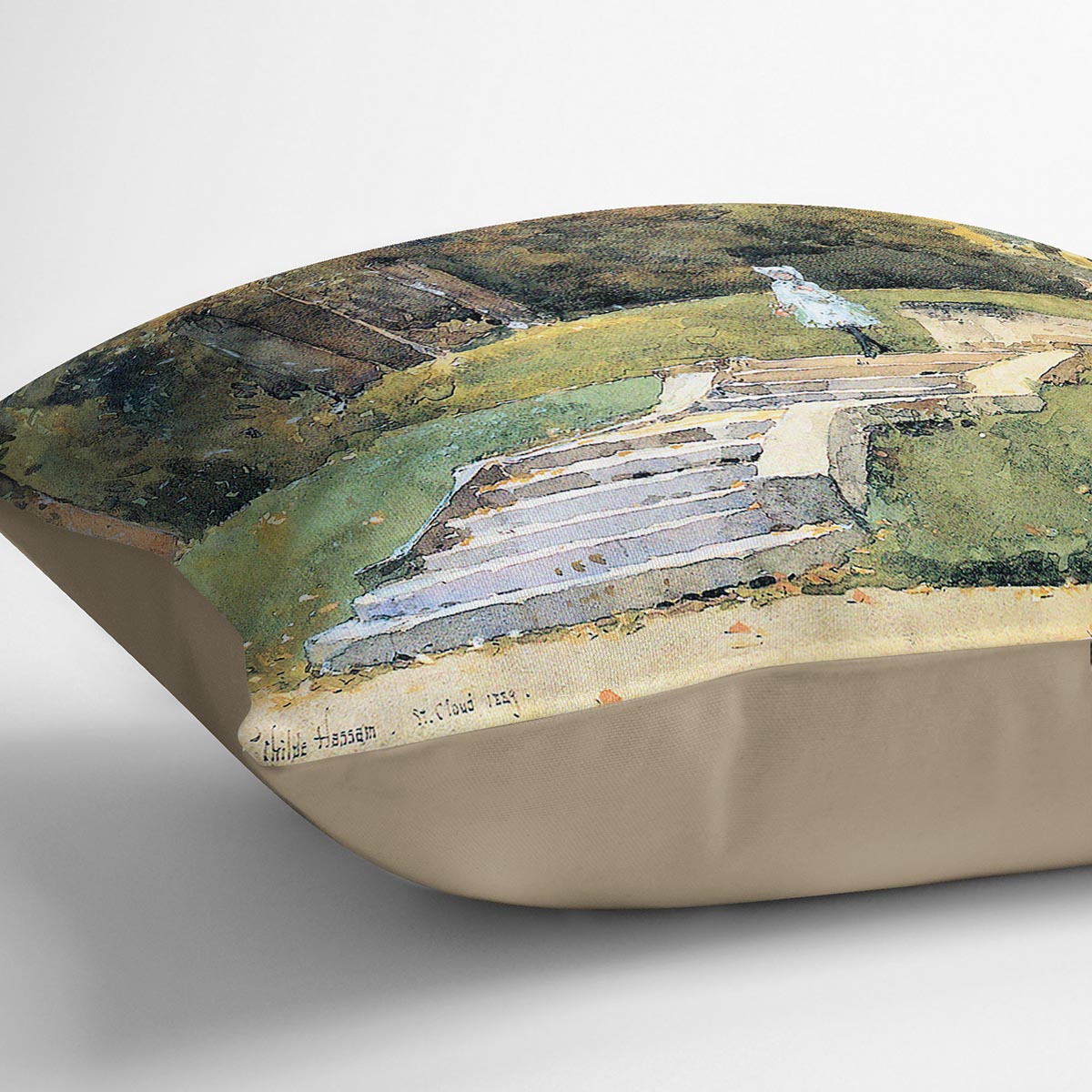 St. Cloud Mn. by Hassam Cushion - Canvas Art Rocks - 2