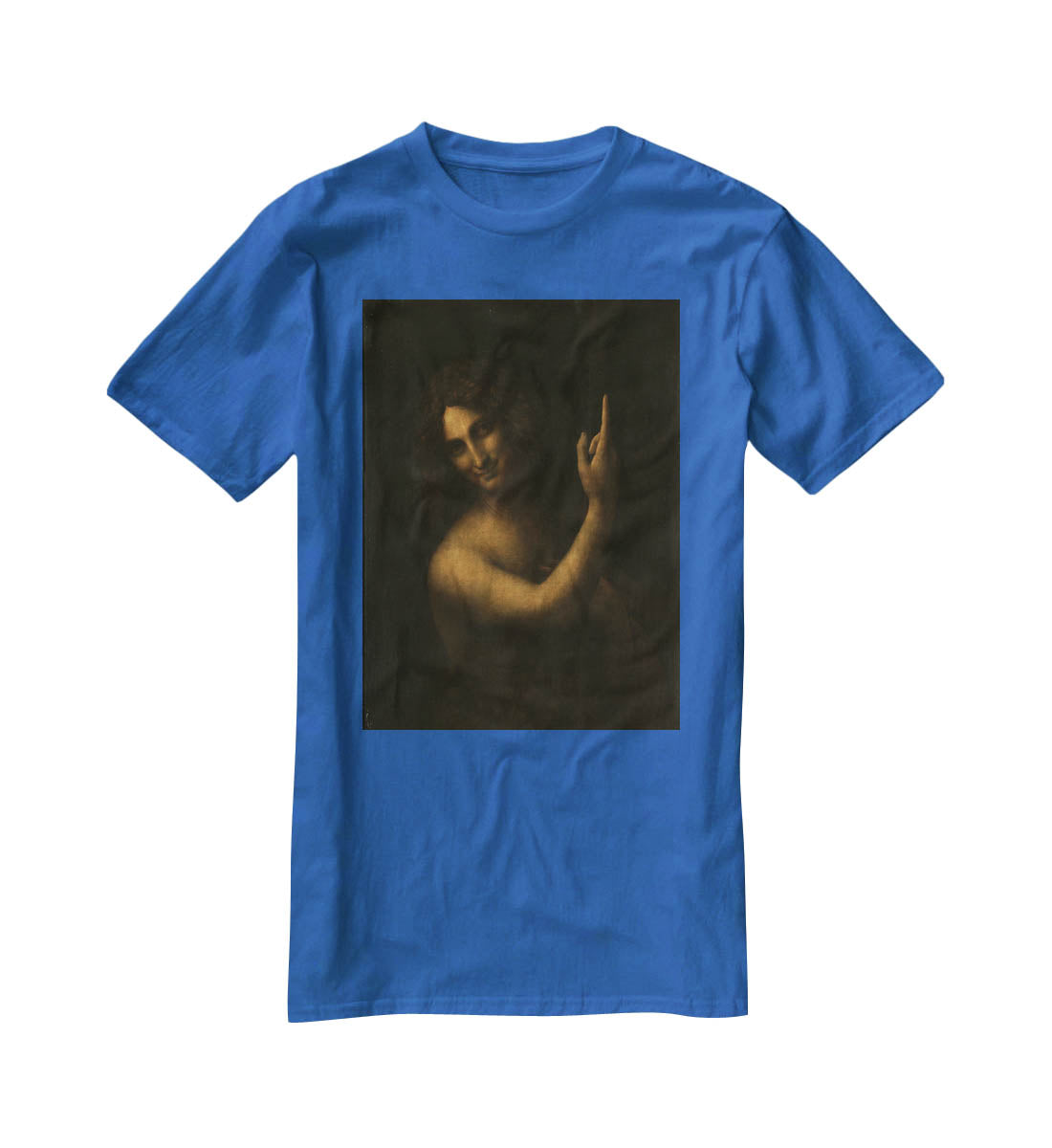 St. John the Baptist by Da Vinci T-Shirt - Canvas Art Rocks - 2