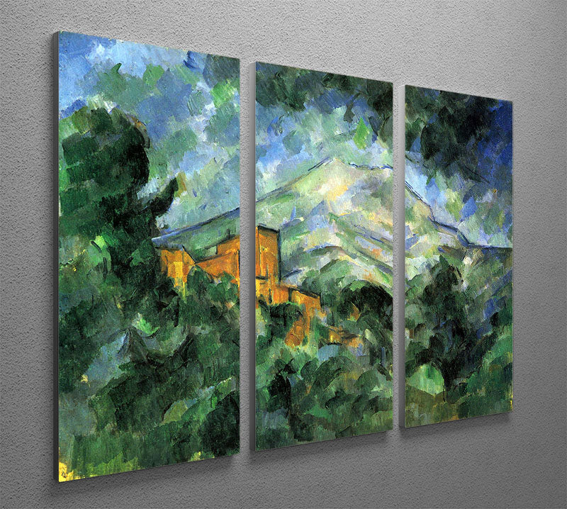 St. Victoire and Chateau Noir by Cezanne 3 Split Panel Canvas Print - Canvas Art Rocks - 2