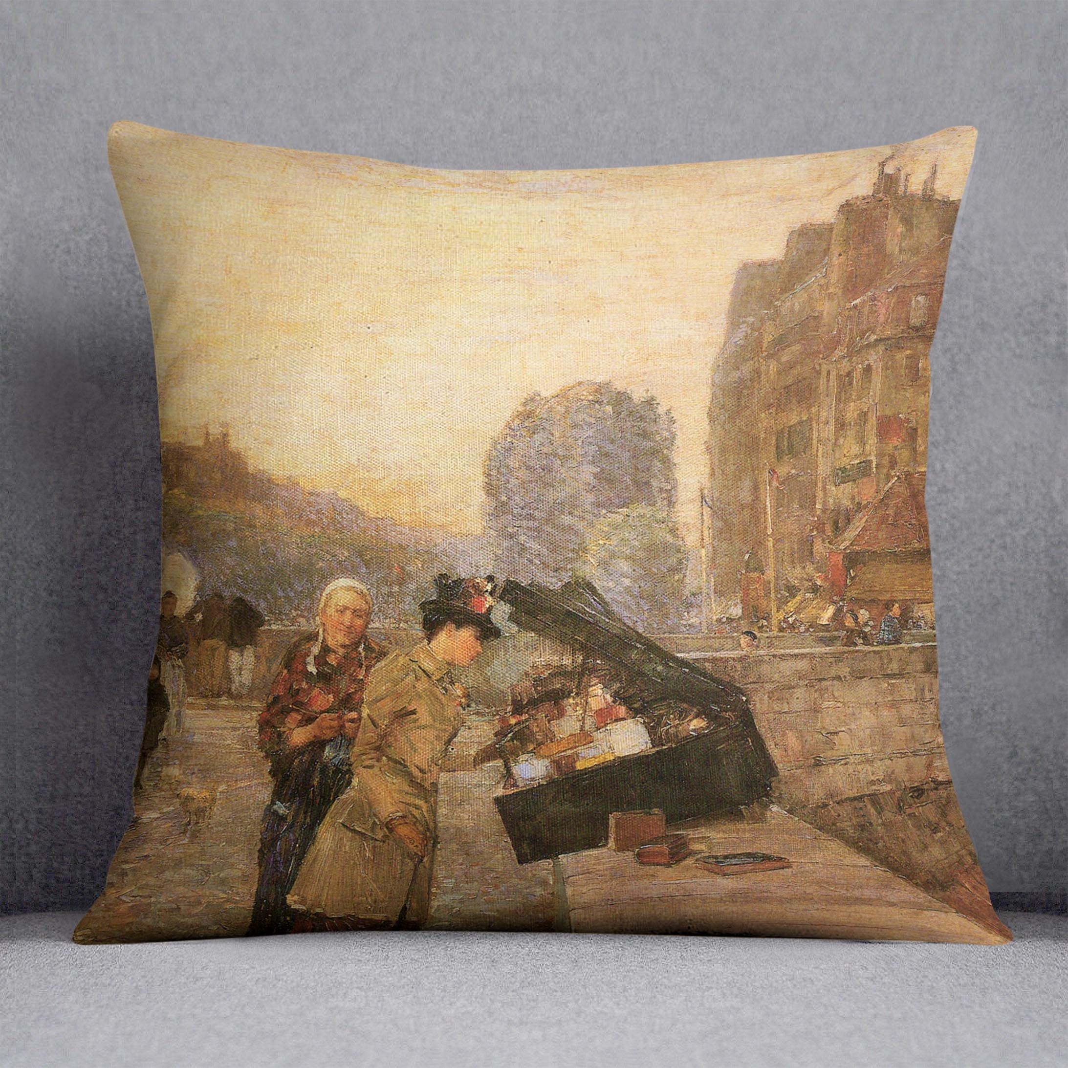 St Michel by Hassam Cushion - Canvas Art Rocks - 1