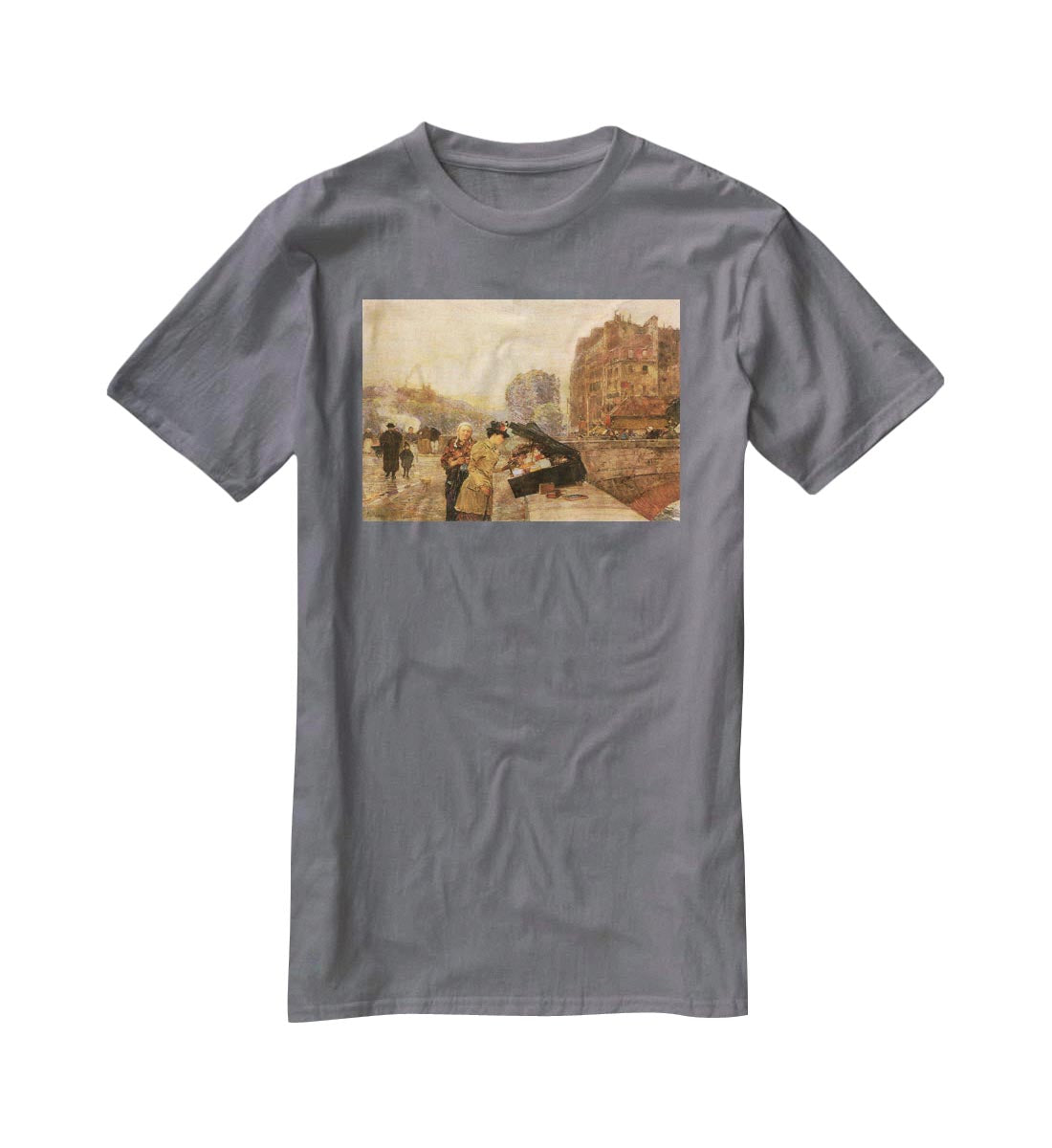 St Michel by Hassam T-Shirt - Canvas Art Rocks - 3