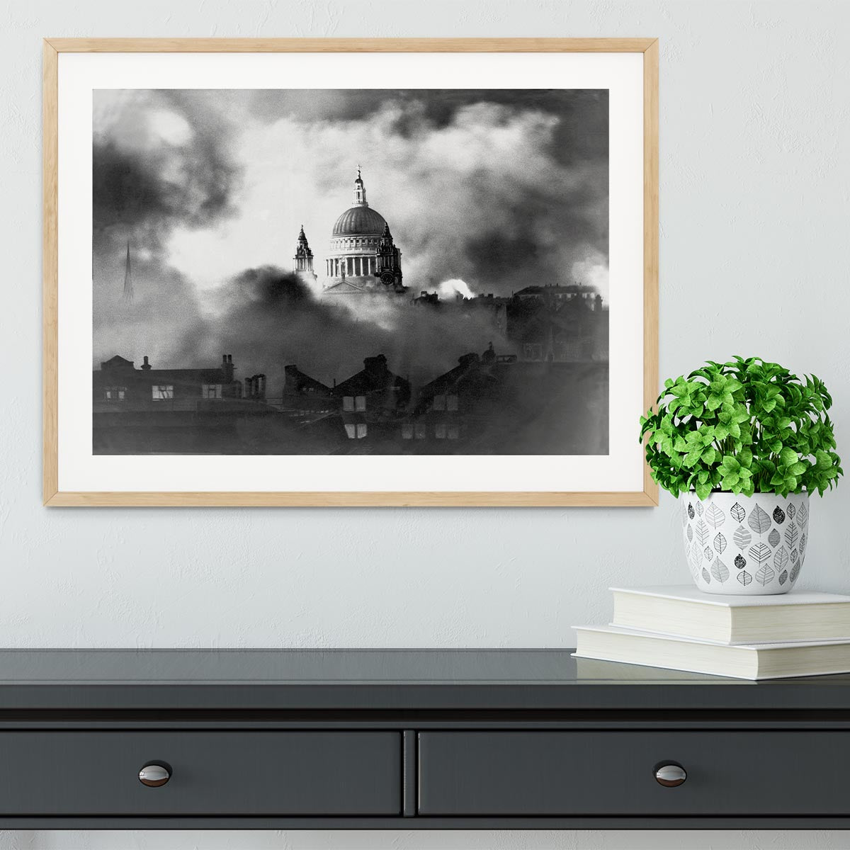 St Pauls Survives Framed Print - Canvas Art Rocks - 3