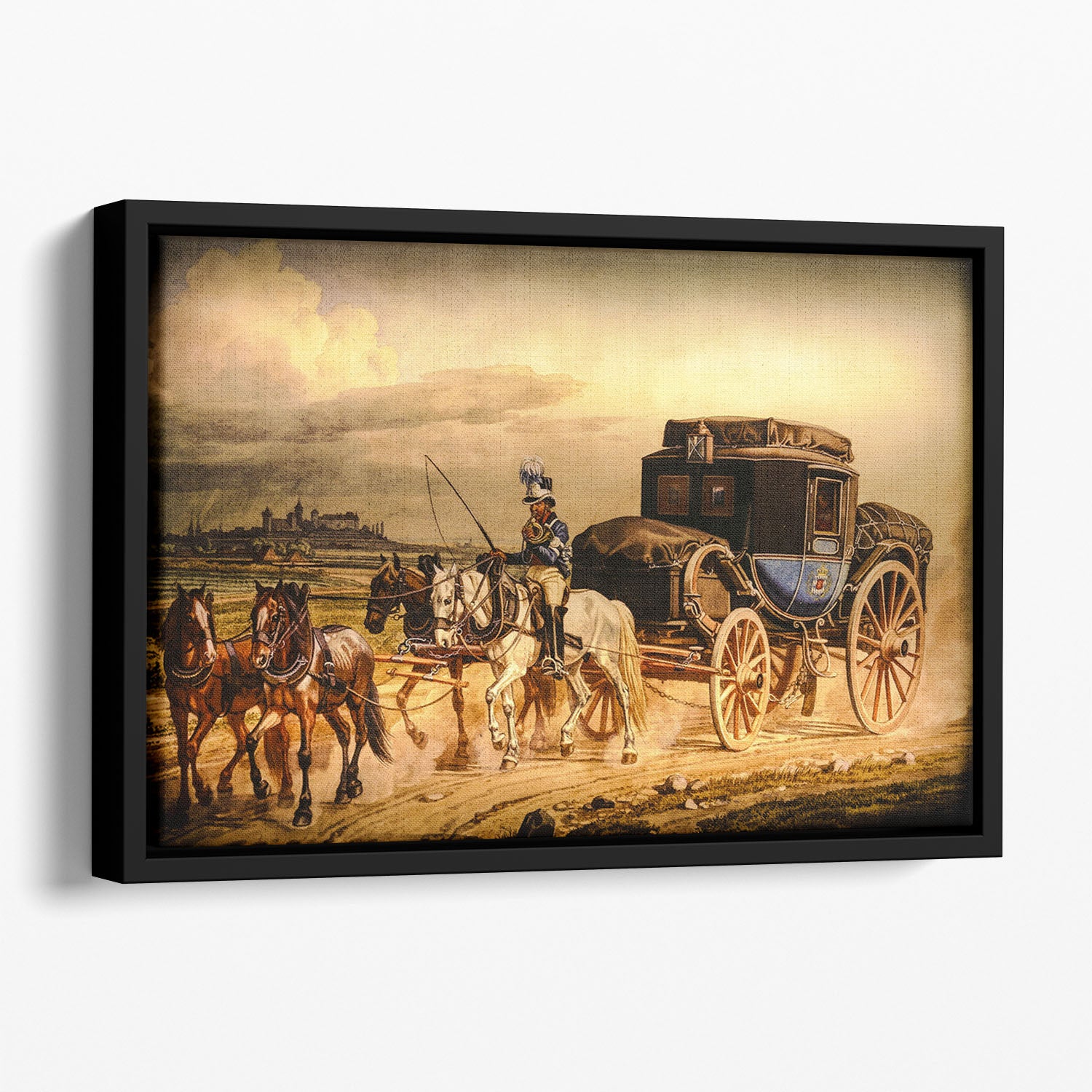 Stagechoach Floating Framed Canvas