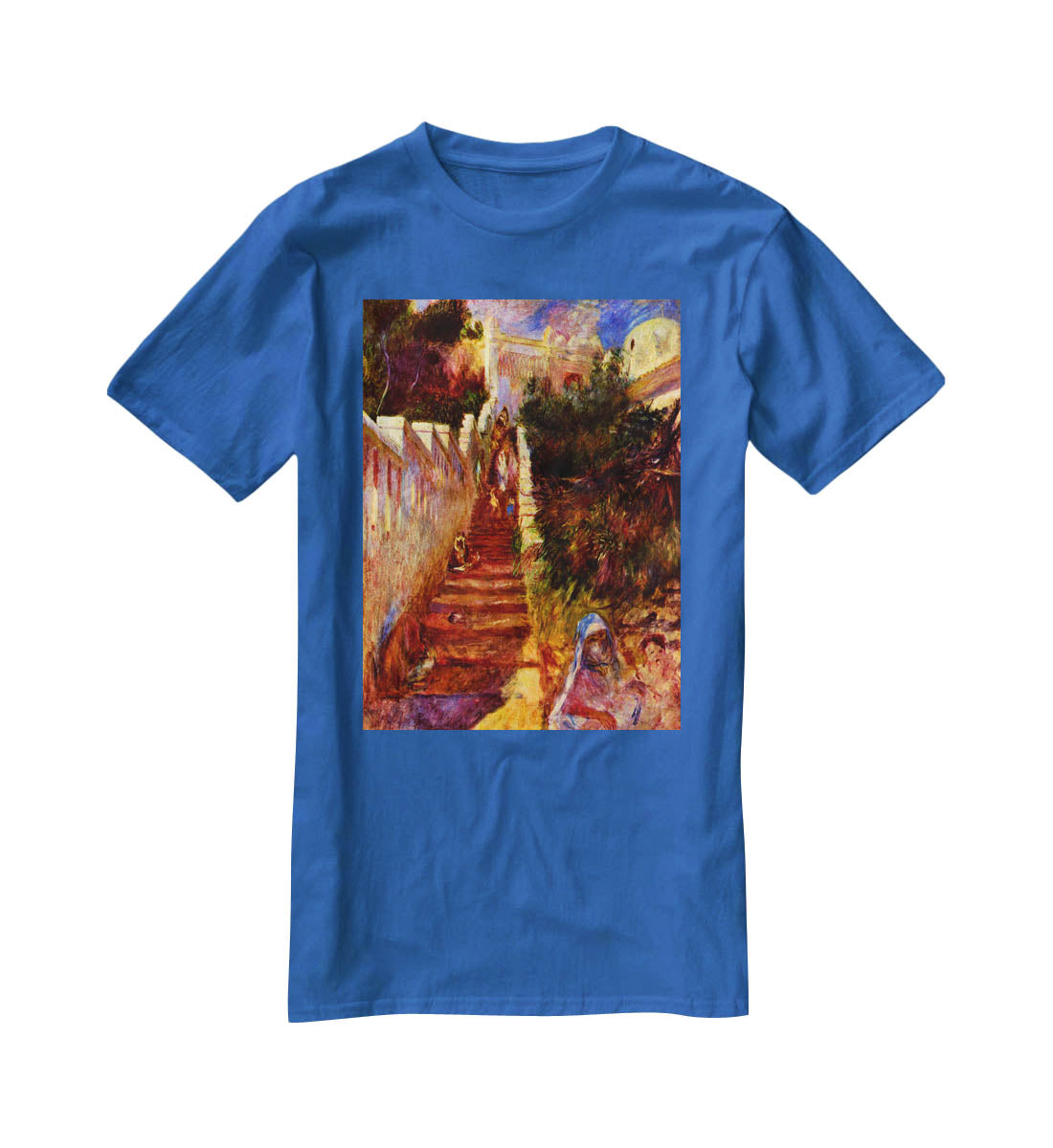 Stairs in Algier by Renoir T-Shirt - Canvas Art Rocks - 2