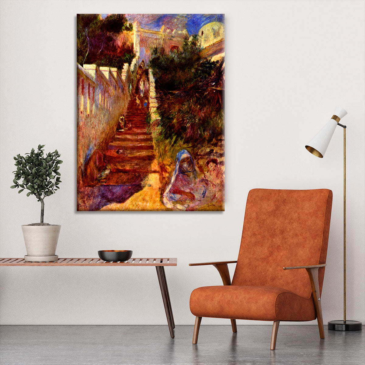 Stairs in Algier by Renoir Canvas Print or Poster - Canvas Art Rocks - 6