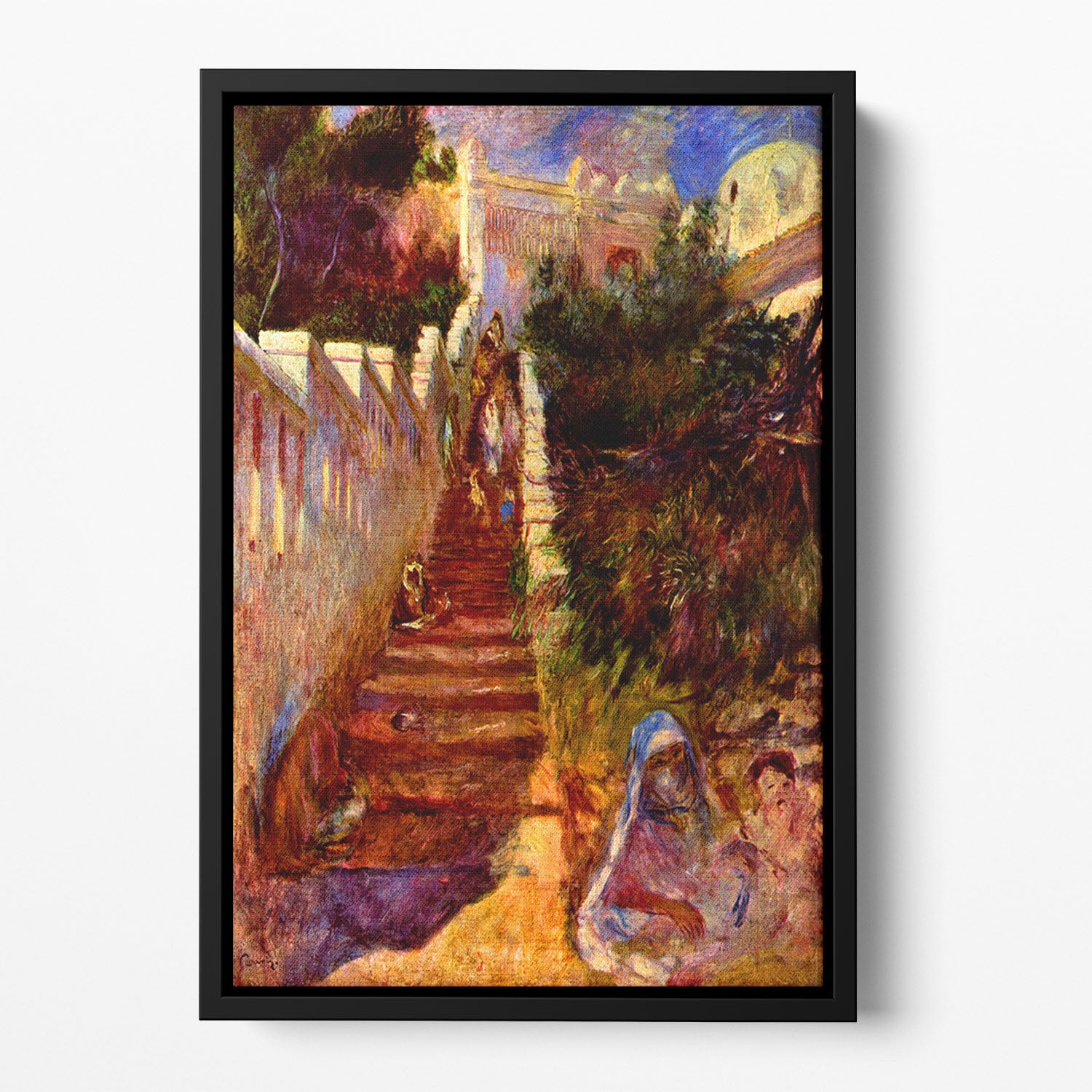 Stairs in Algier by Renoir Floating Framed Canvas