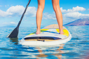 Stand Up Paddle Surfing In Hawaii Wall Mural Wallpaper - Canvas Art Rocks - 1