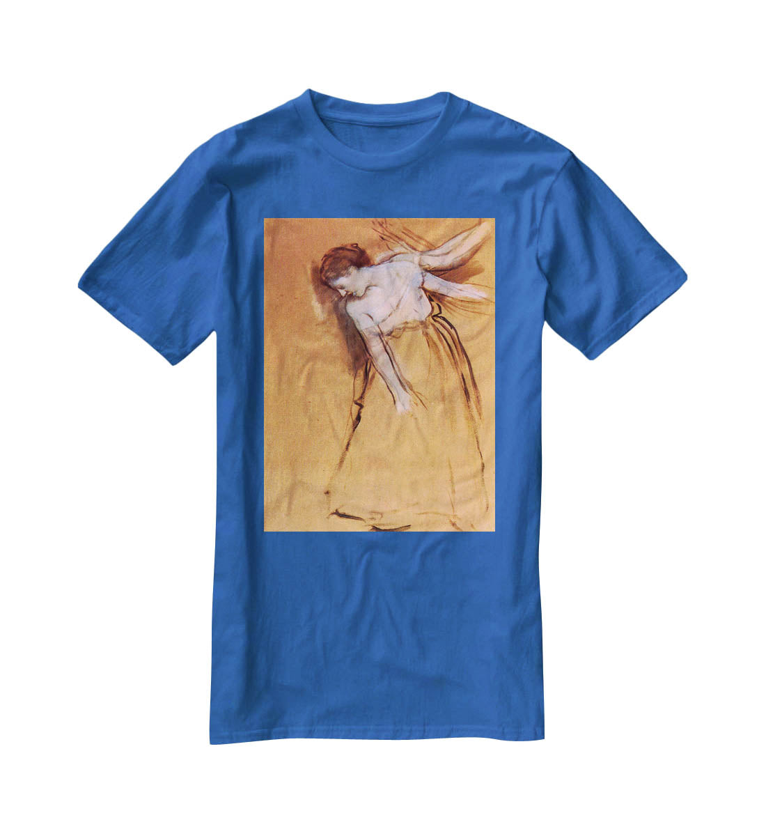 Standing with arms stretched bent to the side by Degas T-Shirt - Canvas Art Rocks - 2