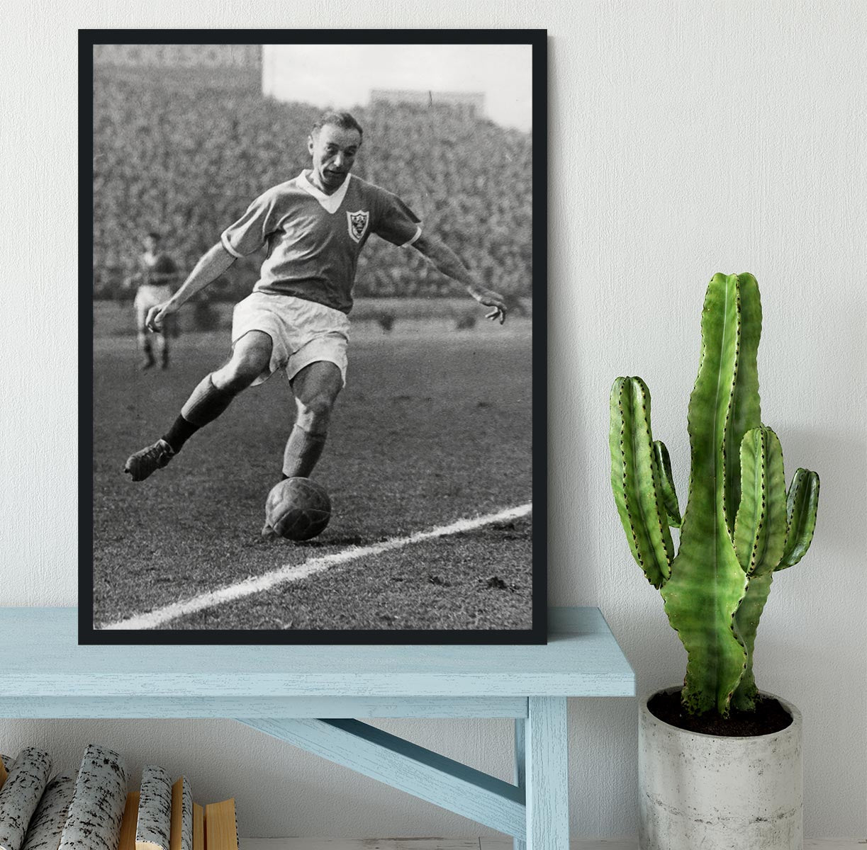 Stanley Matthews playing football Framed Print - Canvas Art Rocks - 2