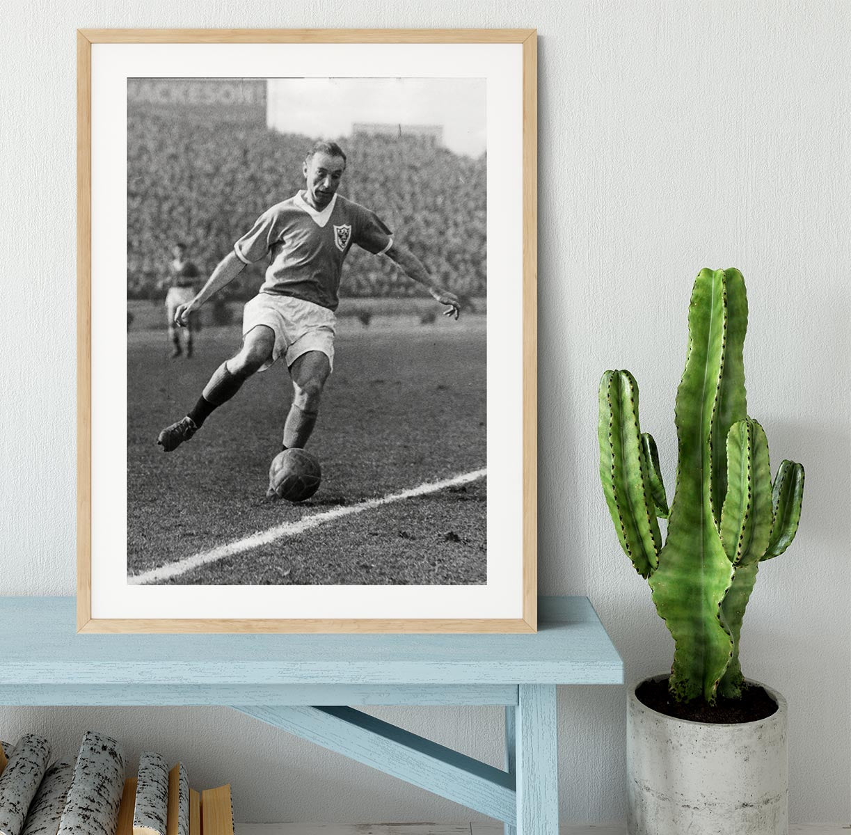 Stanley Matthews playing football Framed Print - Canvas Art Rocks - 3