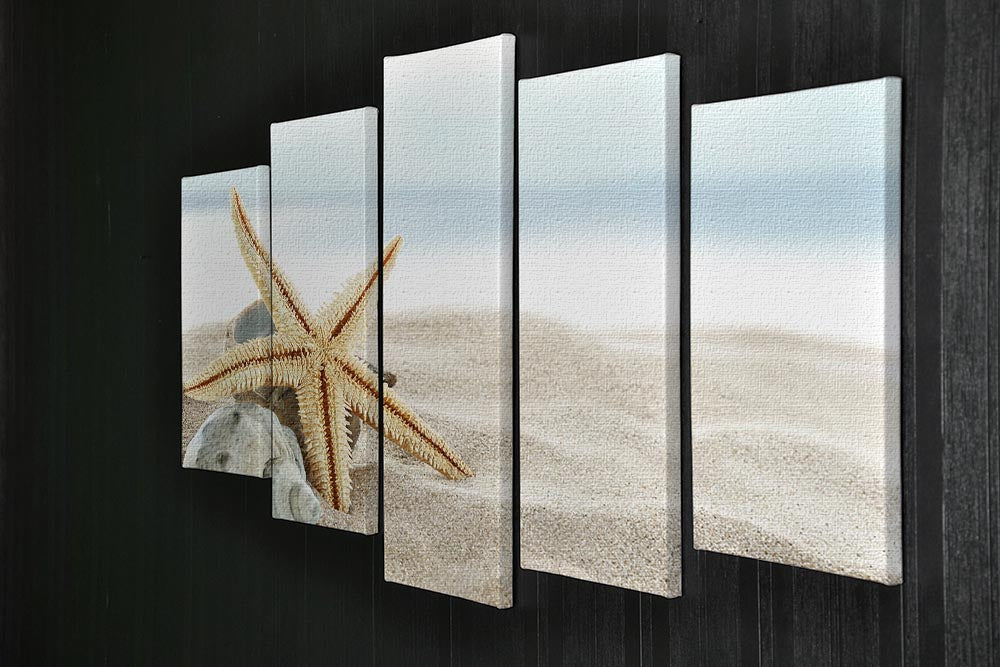 Starfish on the Beach 5 Split Panel Canvas - Canvas Art Rocks - 2