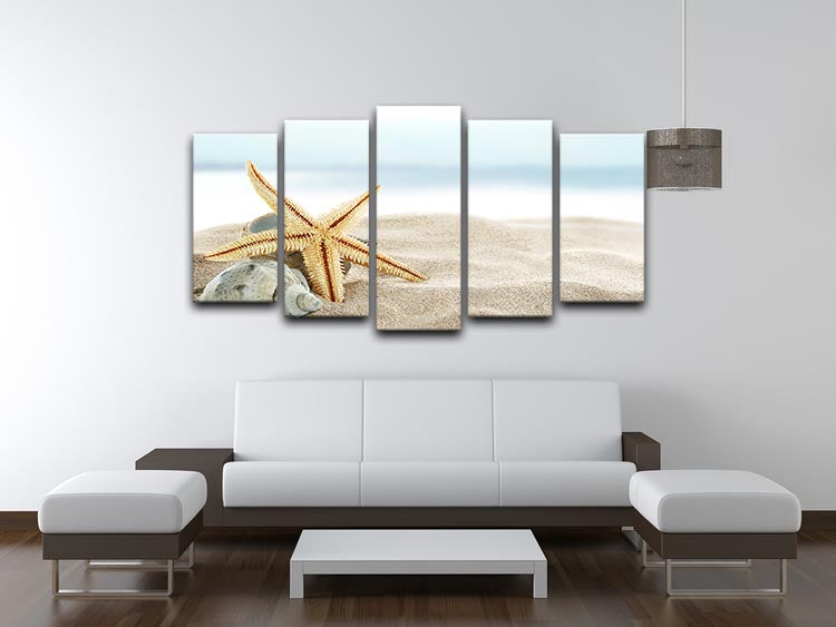 Starfish on the Beach 5 Split Panel Canvas - Canvas Art Rocks - 3