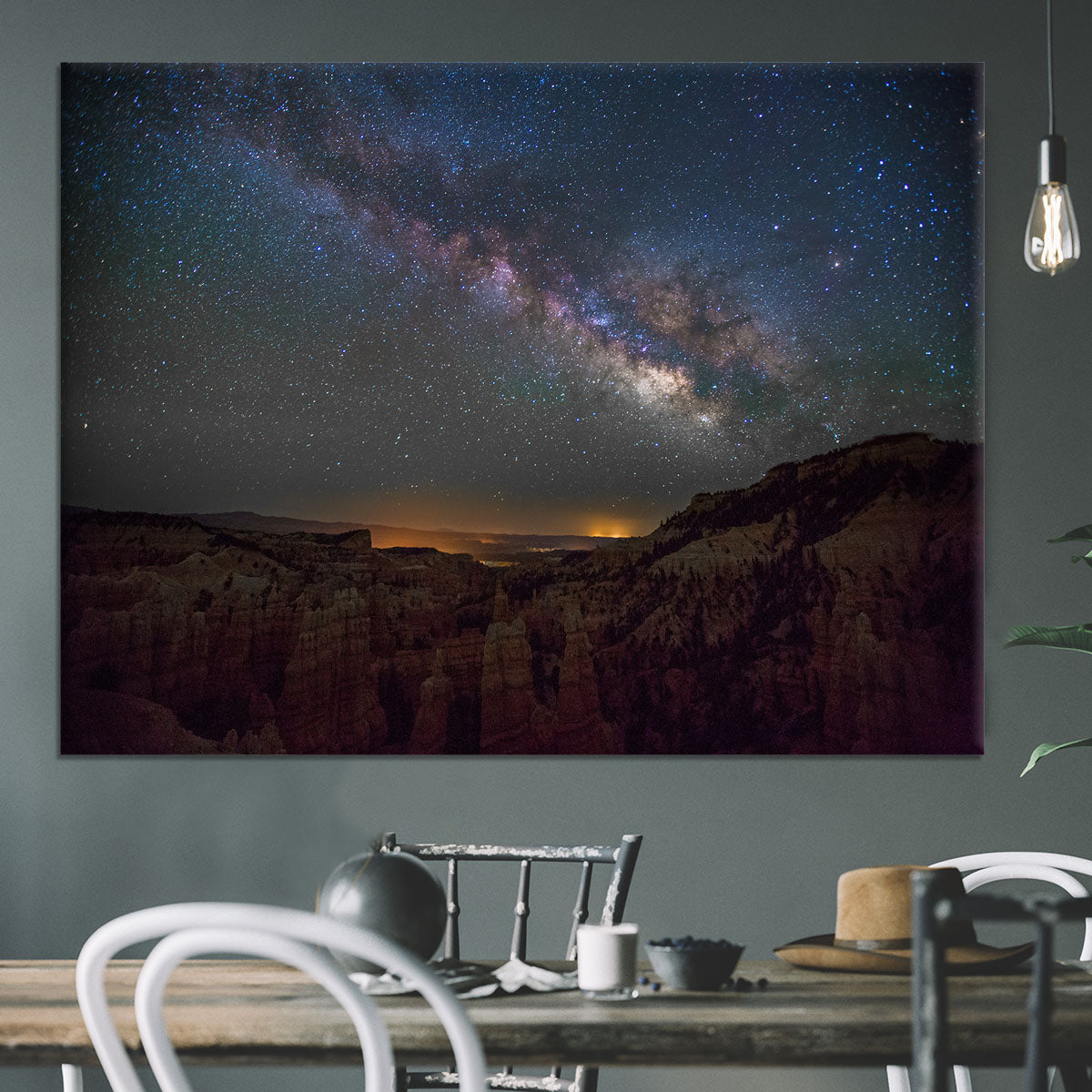Starry Mountains Canvas Print or Poster - Canvas Art Rocks - 3