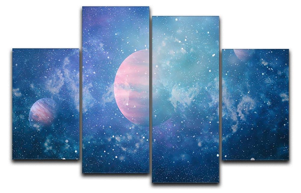 Stary Planet Space 4 Split Panel Canvas  - Canvas Art Rocks - 1