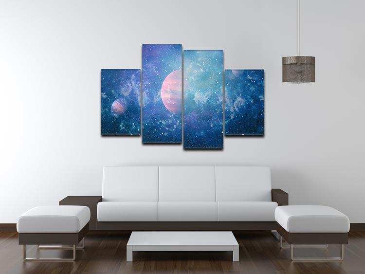Stary Planet Space 4 Split Panel Canvas - Canvas Art Rocks - 3