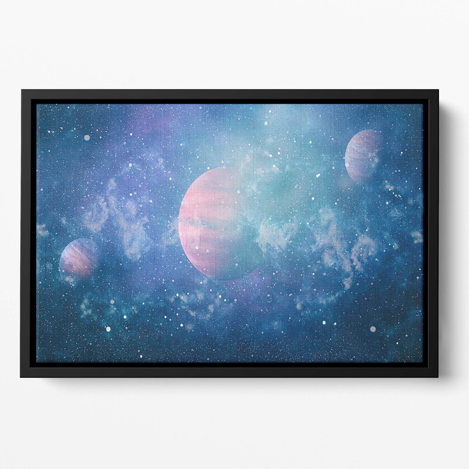 Stary Planet Space Floating Framed Canvas