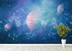 Stary Planet Space Wall Mural Wallpaper - Canvas Art Rocks - 4