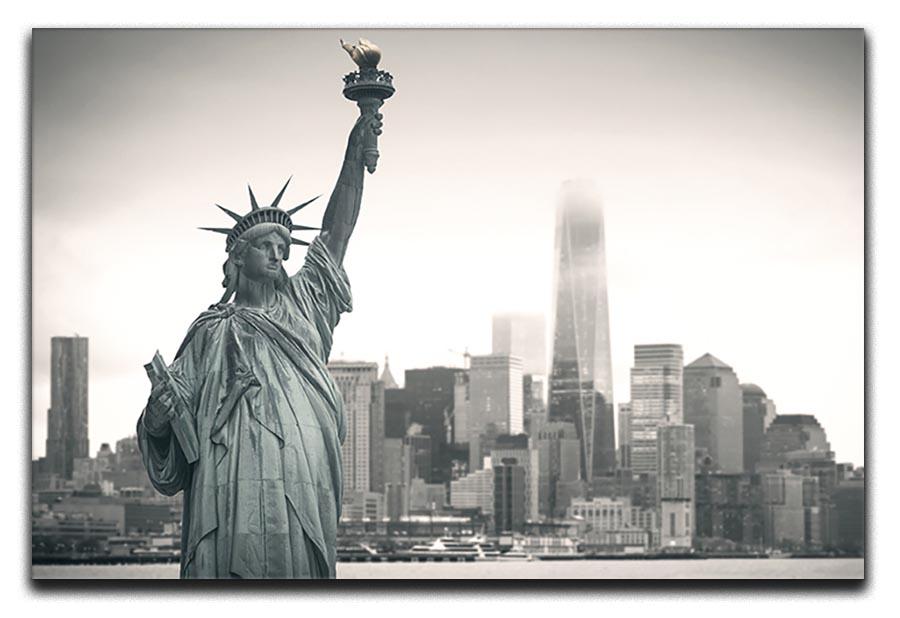 Statue of Liberty with cityscape Canvas Print or Poster  - Canvas Art Rocks - 1
