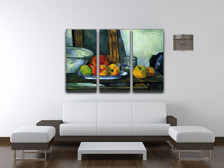 Still-life with an open drawer by Cezanne 3 Split Panel Canvas Print - Canvas Art Rocks - 3