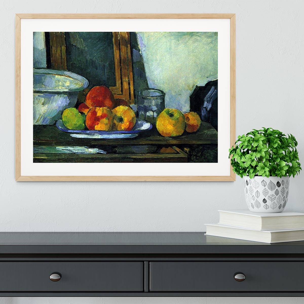 Still-life with an open drawer by Cezanne Framed Print - Canvas Art Rocks - 3
