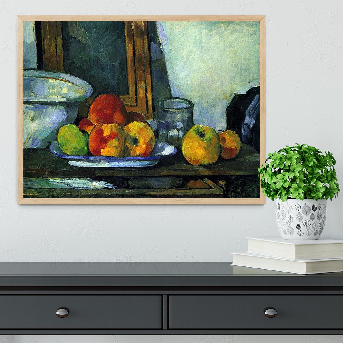 Still-life with an open drawer by Cezanne Framed Print - Canvas Art Rocks - 4