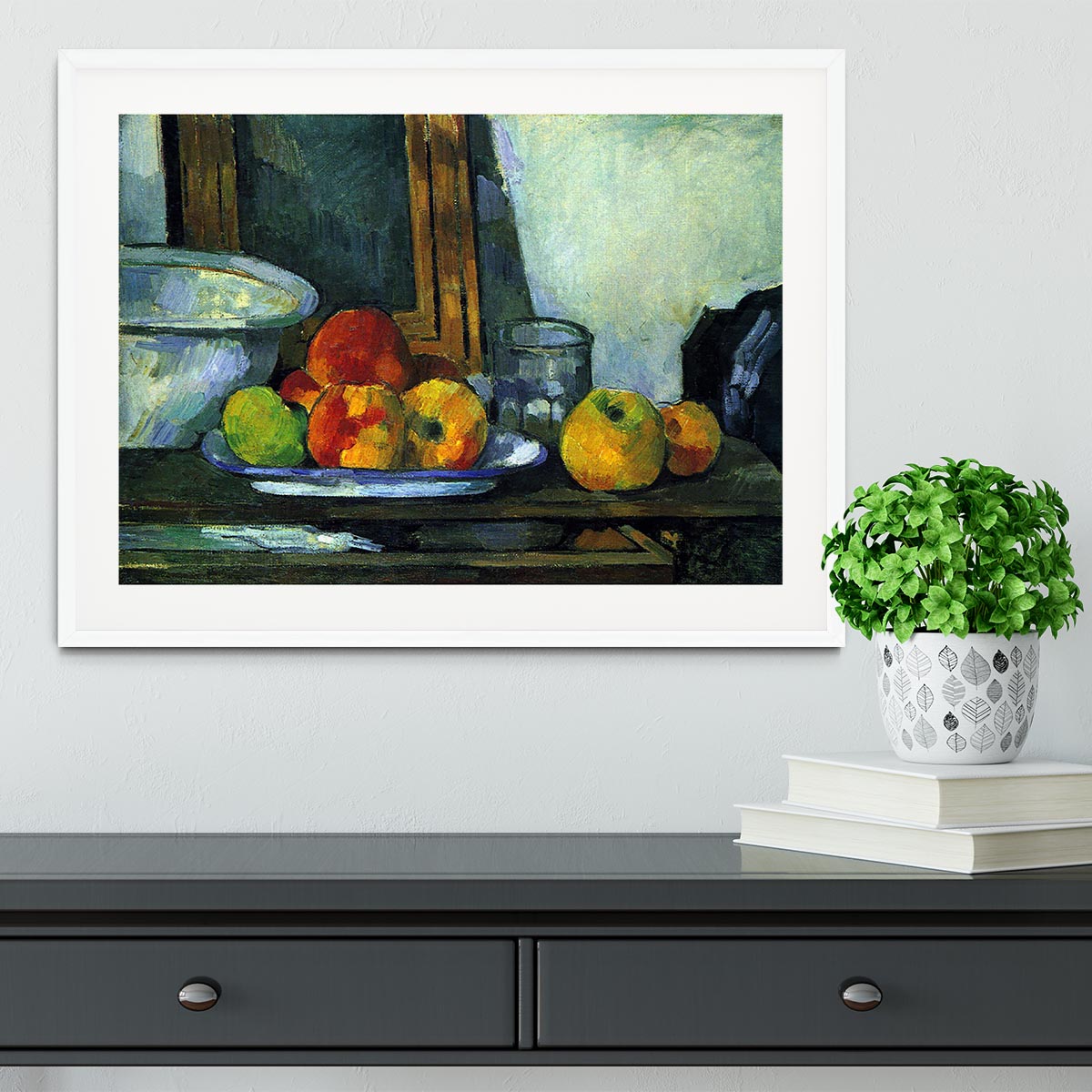 Still-life with an open drawer by Cezanne Framed Print - Canvas Art Rocks - 5