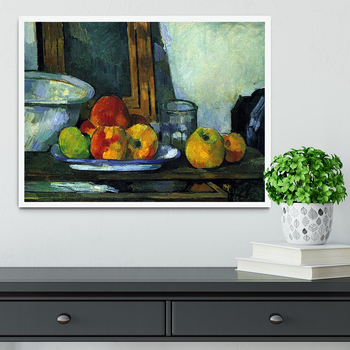 Still-life with an open drawer by Cezanne Framed Print - Canvas Art Rocks -6