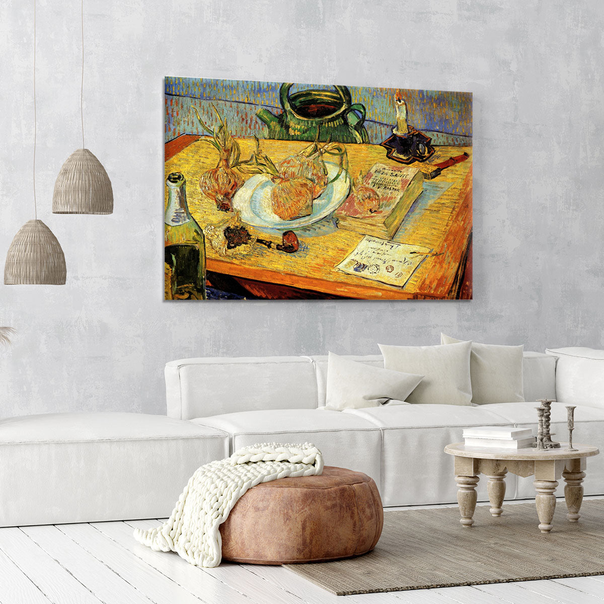 Still Life Drawing Board Pipe Onions and Sealing-Wax by Van Gogh Canvas Print or Poster - Canvas Art Rocks - 6