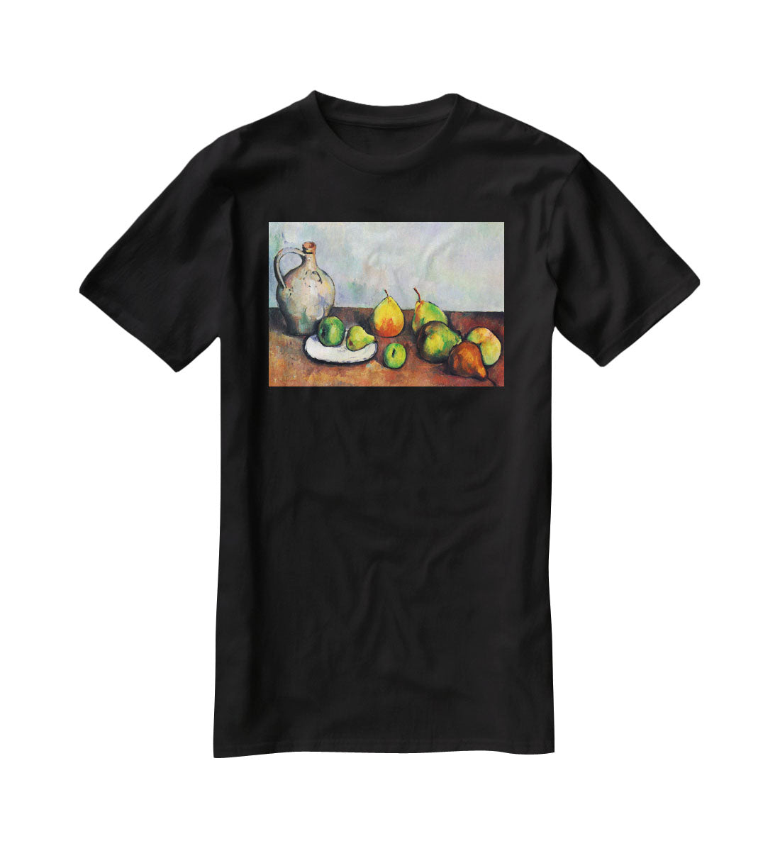 Still Life Jar and Fruit by Cezanne T-Shirt - Canvas Art Rocks - 1