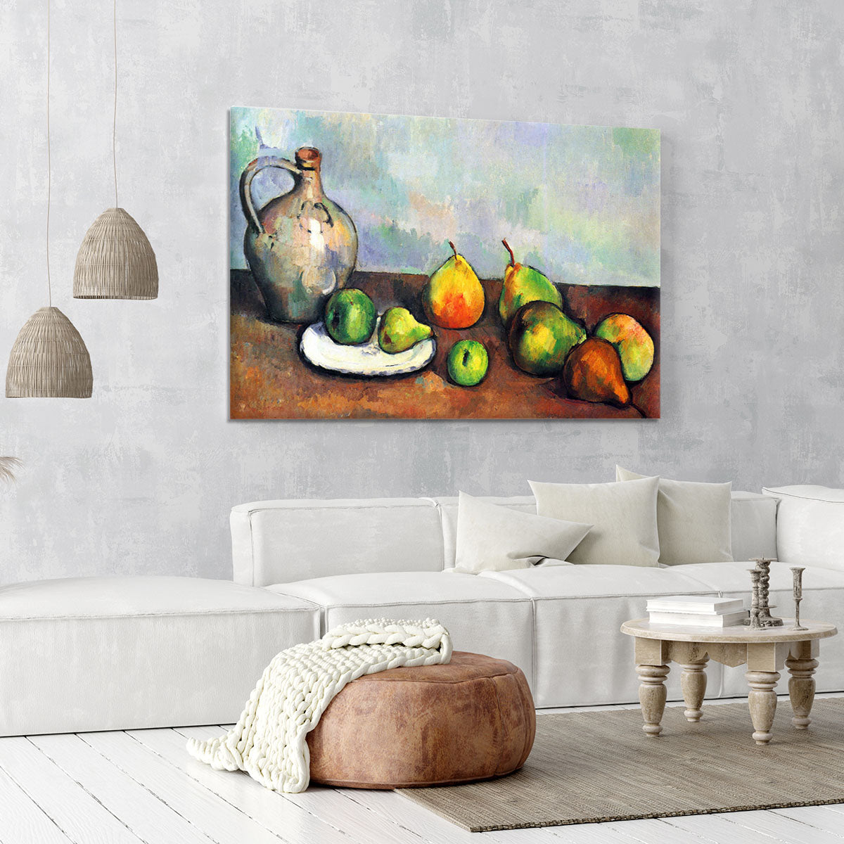 Still Life Jar and Fruit by Cezanne Canvas Print or Poster - Canvas Art Rocks - 6