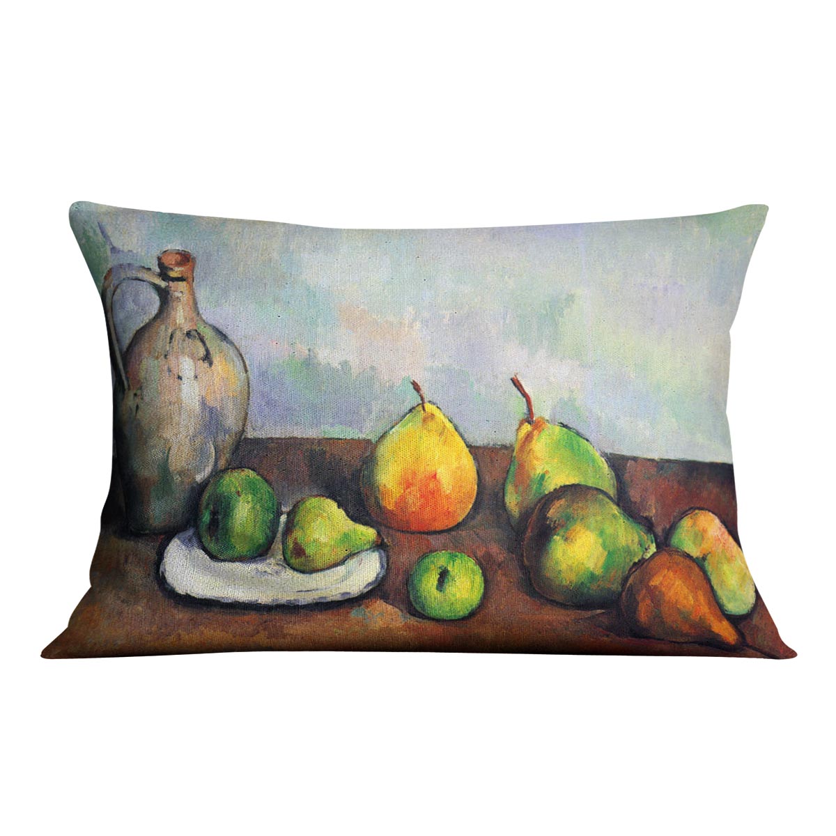 Still Life Jar and Fruit by Cezanne Cushion