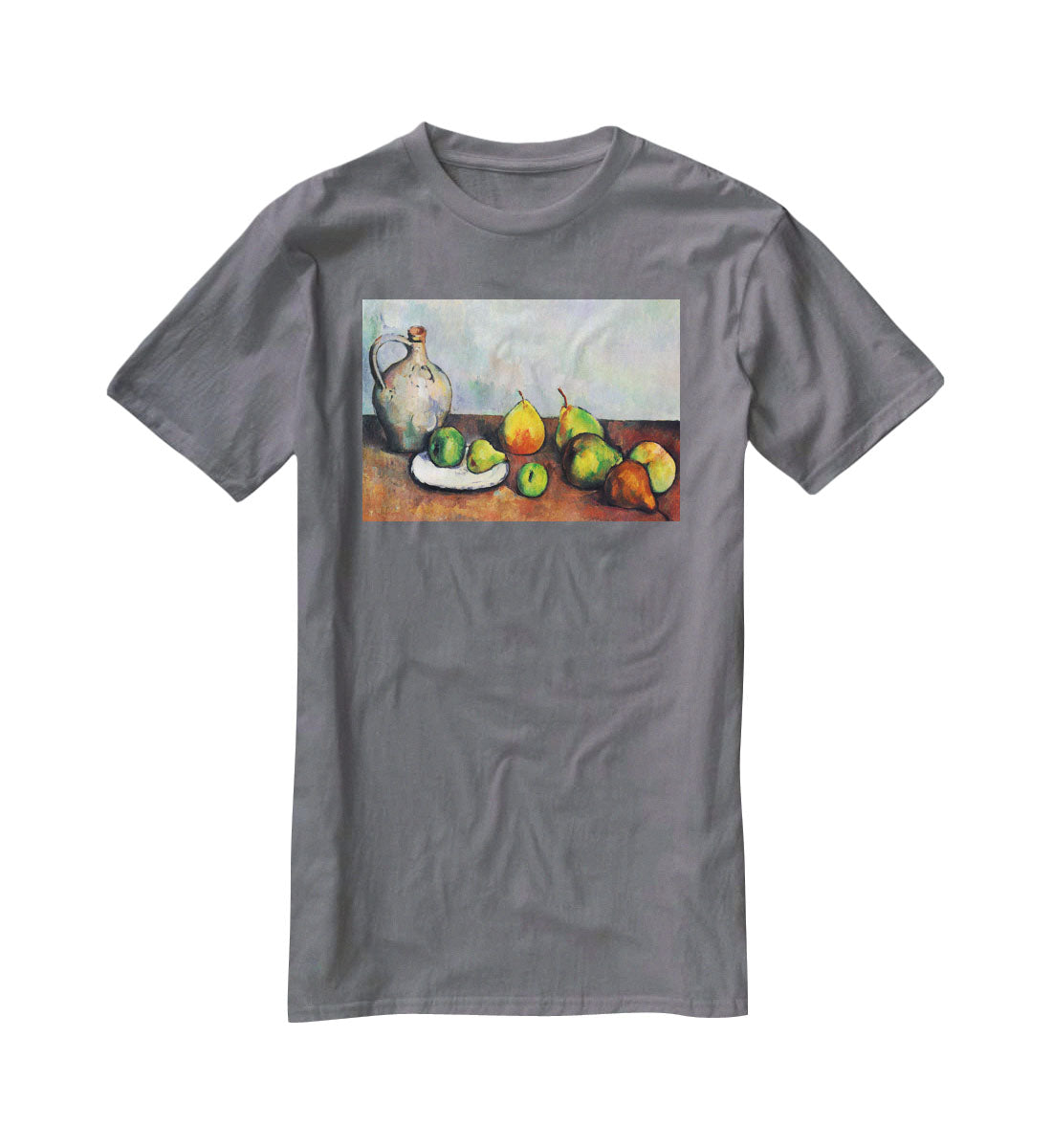Still Life Jar and Fruit by Cezanne T-Shirt - Canvas Art Rocks - 3