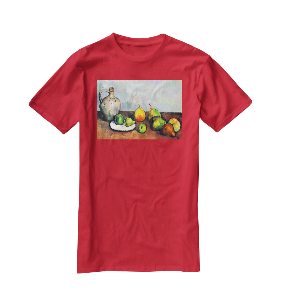 Still Life Jar and Fruit by Cezanne T-Shirt - Canvas Art Rocks - 4