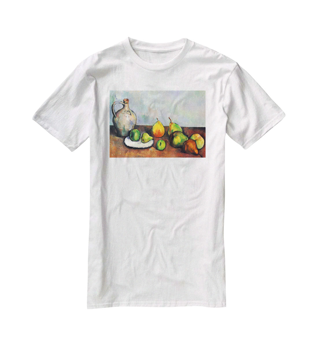 Still Life Jar and Fruit by Cezanne T-Shirt - Canvas Art Rocks - 5