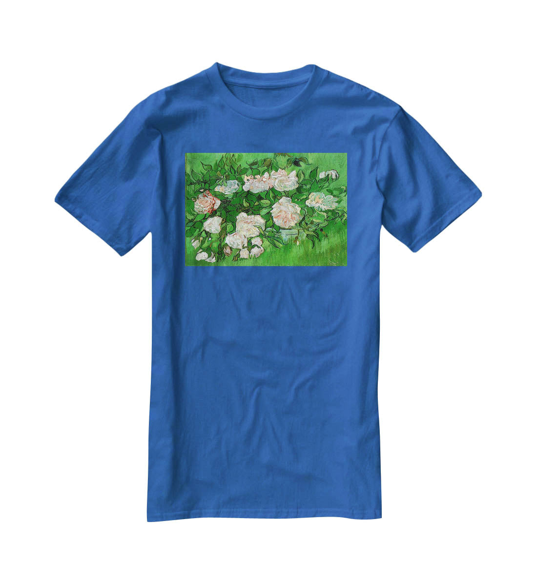Still Life Pink Roses by Van Gogh T-Shirt - Canvas Art Rocks - 2