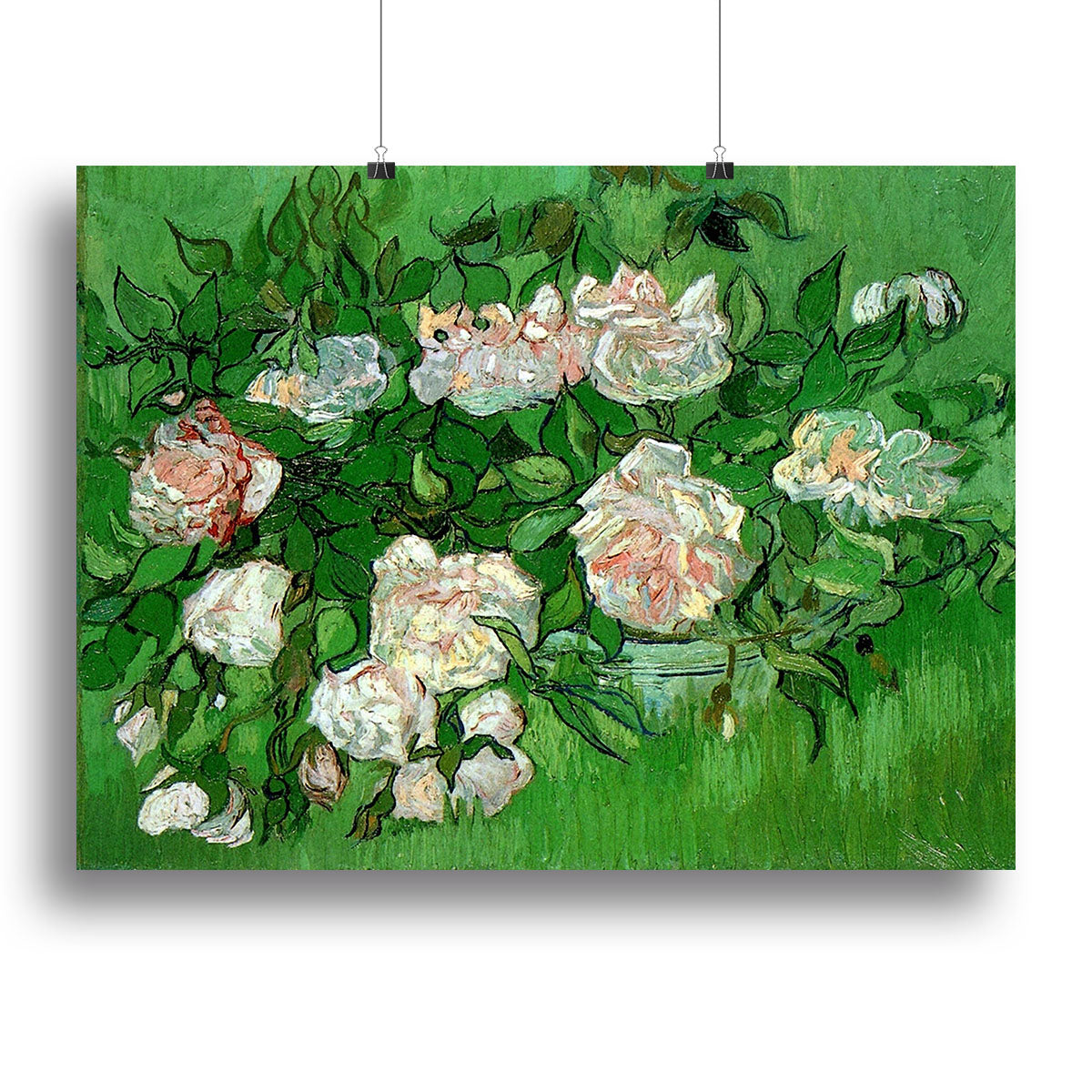 Still Life Pink Roses by Van Gogh Canvas Print or Poster - Canvas Art Rocks - 2