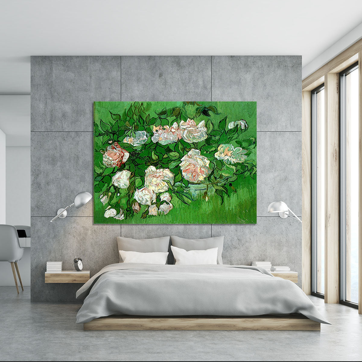 Still Life Pink Roses by Van Gogh Canvas Print or Poster - Canvas Art Rocks - 5