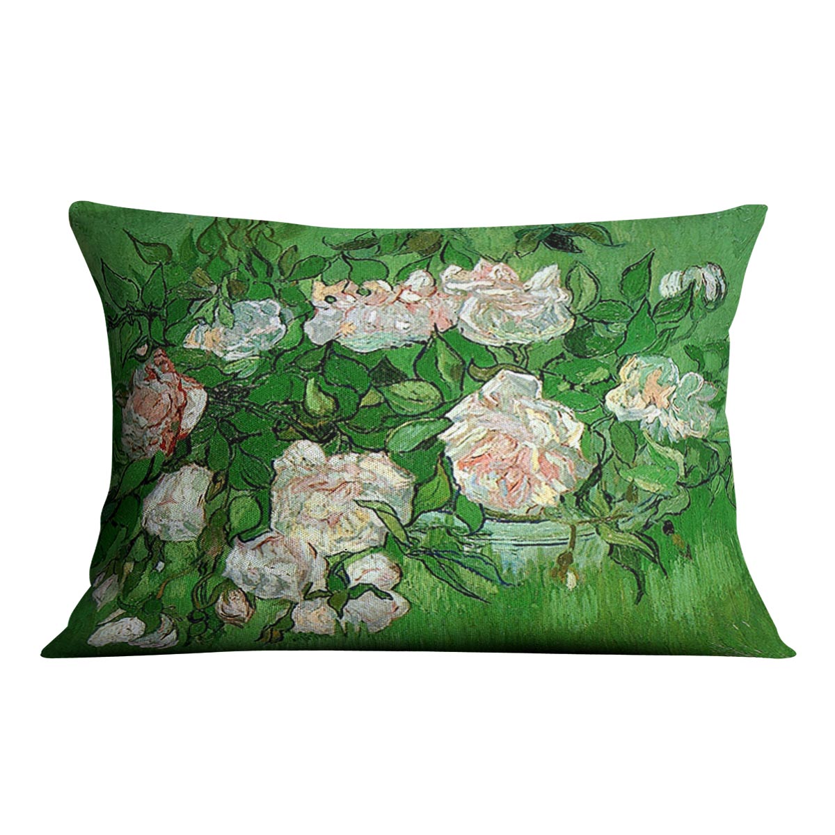 Still Life Pink Roses by Van Gogh Cushion